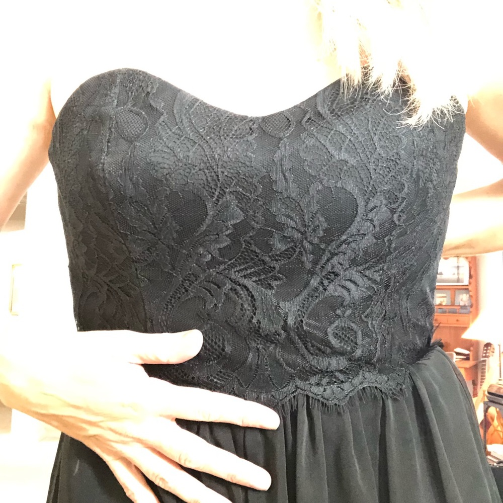 Jim Hjelm Black Chiffon Bridesmaid dress Size 2